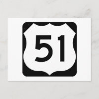 US-Route 51 Unterschrift