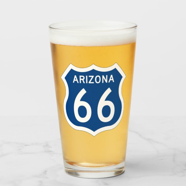 US Route 66 Arizona pinte verre (Devant (rempli))