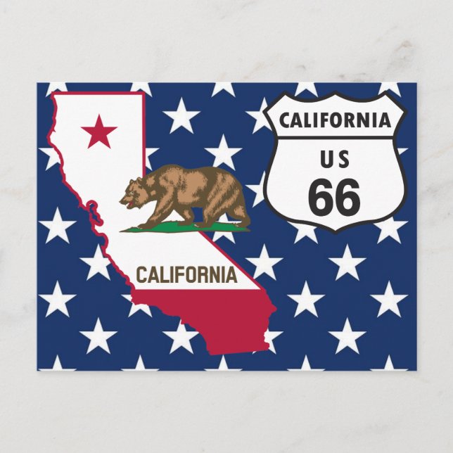 US Route 66 California Postkarte (Vorderseite)