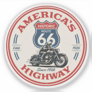 US Route 66 Die Mutterstraße historische Autobahn  Aufkleber