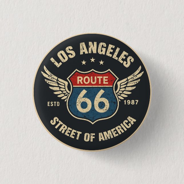US Route 66 Die Mutterstraße historische Autobahn  Button (Vorderseite)