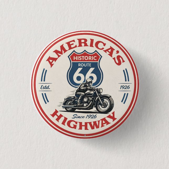 US Route 66 Die Mutterstraße historische Autobahn  Button (Vorderseite)