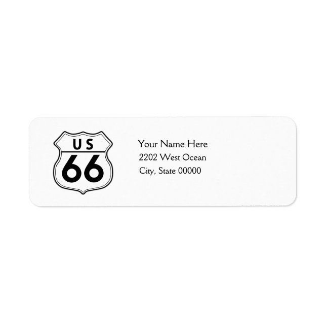 US Route 66 - Klassisches Rücksendesiegel (Vorne)