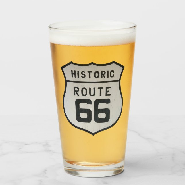 US Route 66 pinte verre à boire (Devant (rempli))