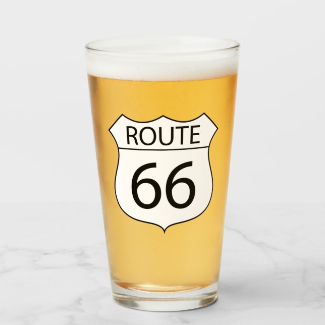 US Route 66 pinte verre à boire (Devant (rempli))