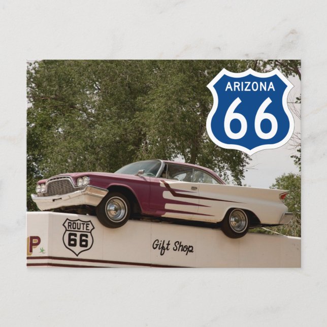 US-Route 66 Reise Postkarte (Vorderseite)