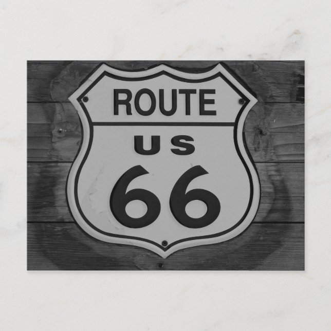 US Route 66 - Schild Postkarte (Vorderseite)