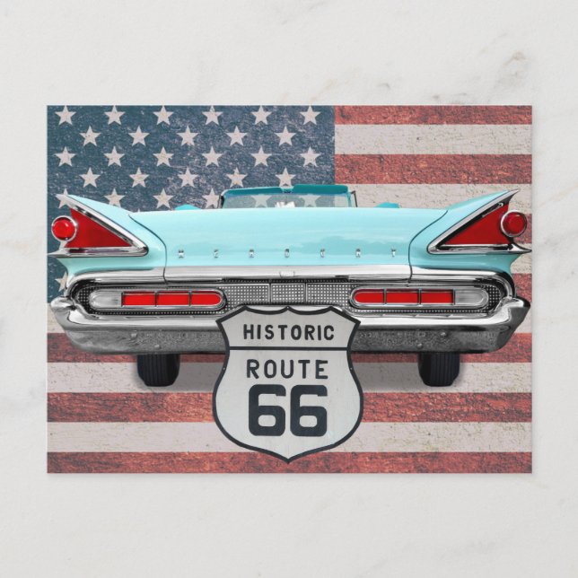 US Route 66 Travel Postcard Postkarte (Vorderseite)