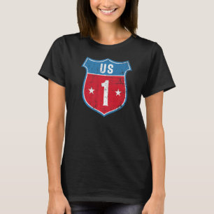US Route One Tshirt, Patriotic T-Shirt, USA Lover T-Shirt