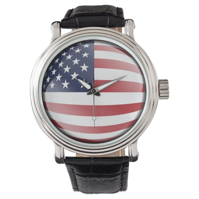US-Runduhren-Design Armbanduhr (Vorderseite)