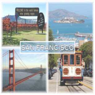 US San Francisco - Napa Valley Golden Gate Bridge Aufkleber