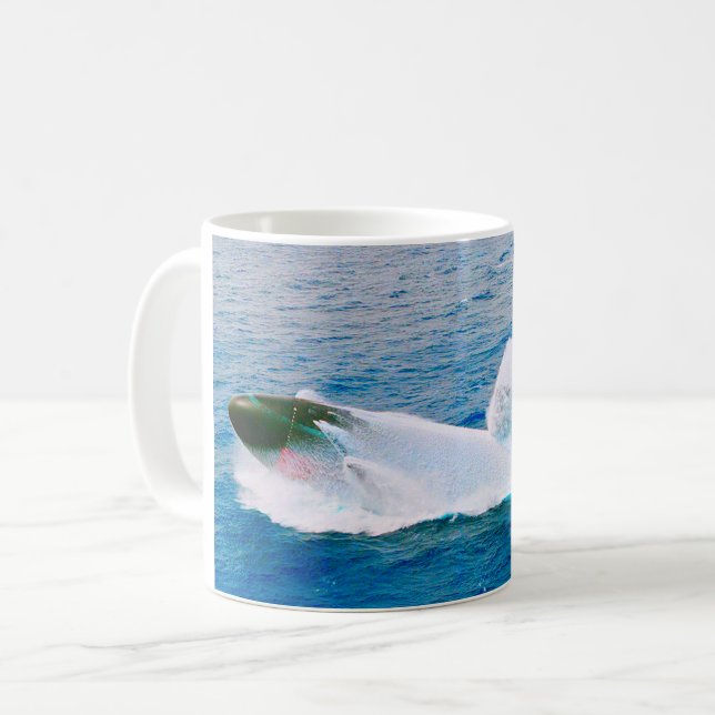 US-SCHNELLER ANGRIFF SUBMARINE - SSN-762-Tasse Kaffeetasse (Vorderseite Links)