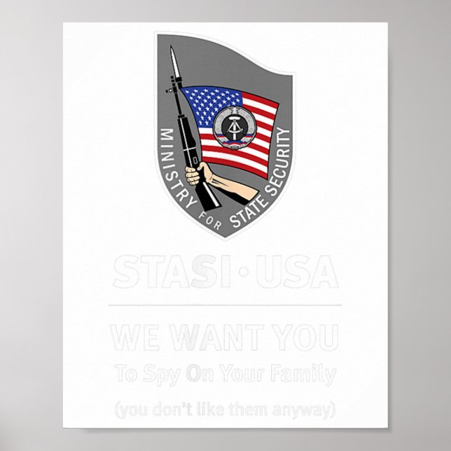 US Secret dachte Polizei DDR Überwachung Poster (Vorne)