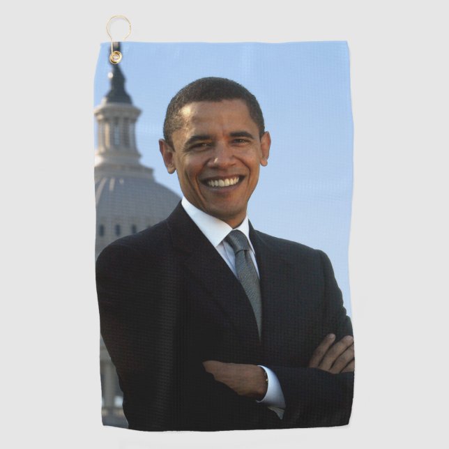 US-Senator, 44. US-Präsident Barack Obama Golfhandtuch (Vorderseite)