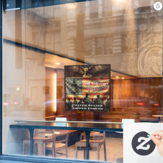 US  Service Men and Women Fensteraufkleber