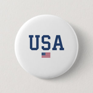 US-Shirt Frauen Männer Kinder amerikanische Flagge Button