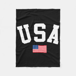 US-Shirt Männer Frauen Kinder amerikanische Flagge Fleecedecke