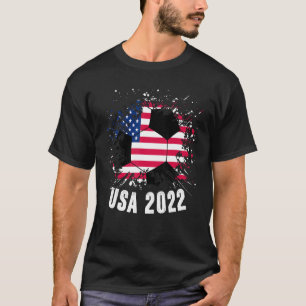 US Soccer 2022 American Flag Soccer Ball T-Shirt