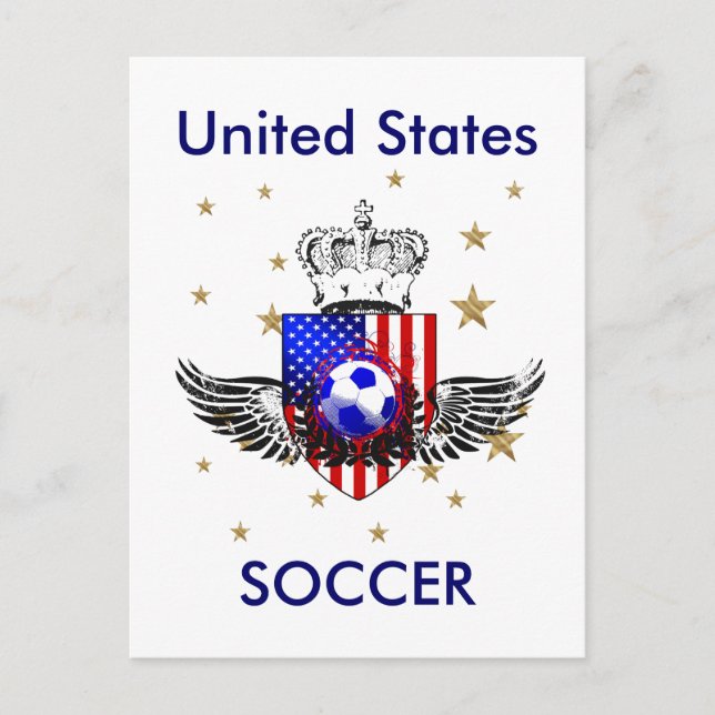 US soccer cadeaux USA Soccer emblème carte postale (Devant)