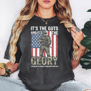 US-Soldat Amerikanische Flagge Patriotischer Kampf T-Shirt