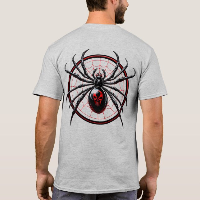 US Spyder Ryders - Black Widow Runde Netz Rückseit T-Shirt (Rückseite)