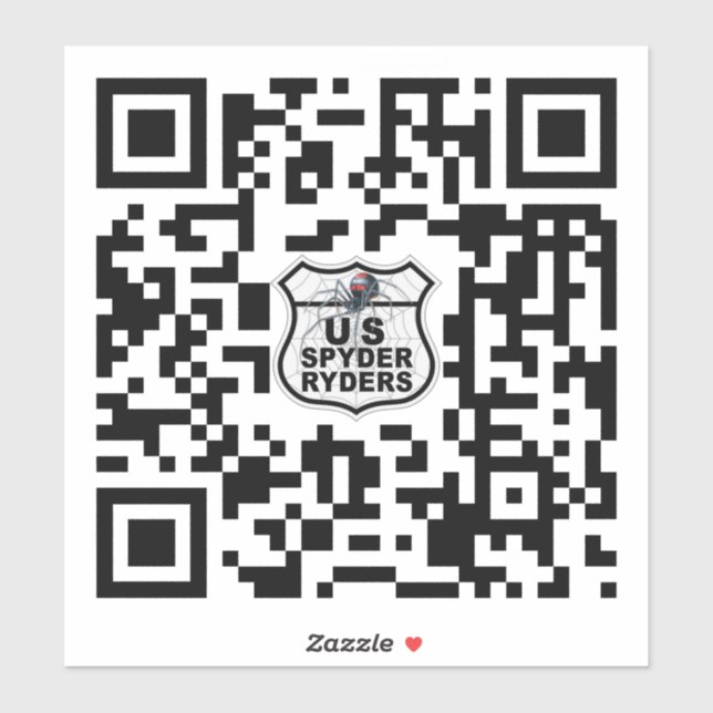 US Spyder Ryders - QR-Code-Vinyl-Aufkleber Aufkleber (Blatt)