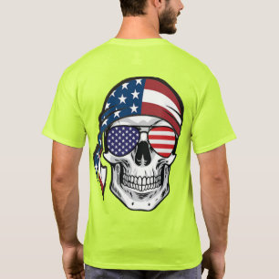 US Spyder Ryders - Skull RWB Back T-Shirt