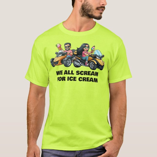 US Spyder Ryders - Wir schreien alle nach Eiscreme T-Shirt (Vorderseite)