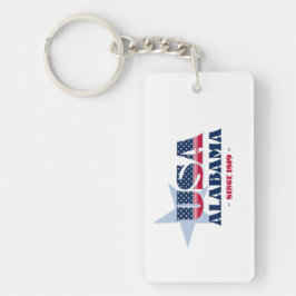 US-Staat Alabama Monogram Acrylic Schlüsselanhänge Schlüsselanhänger