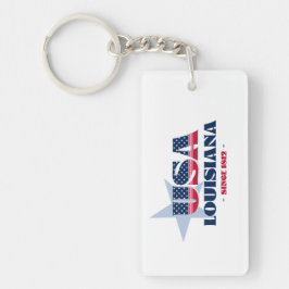US-Staat Louisiana Monogram Acrylic Schlüsselanhän Schlüsselanhänger