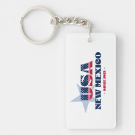 US-Staat New Mexico Monogram Acrylic Schlüsselanhä Schlüsselanhänger