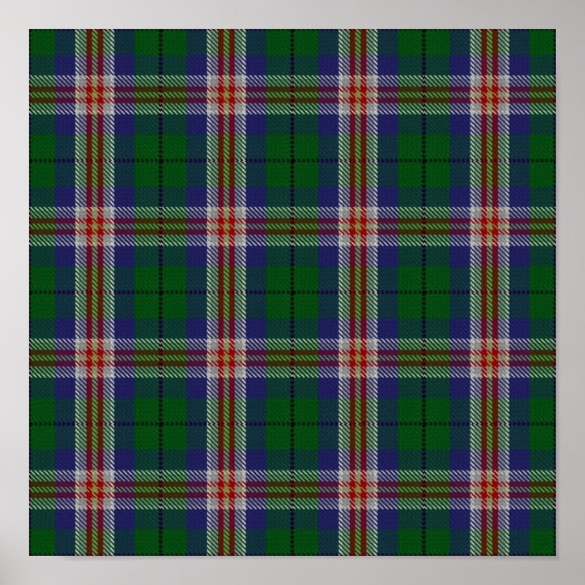US-Staat Tartan - Kentucky - Digitaler Download Poster (Vorne)