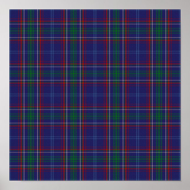 US-Staat Tartan - Massachusetts - Digitaler Downlo Poster (Vorne)