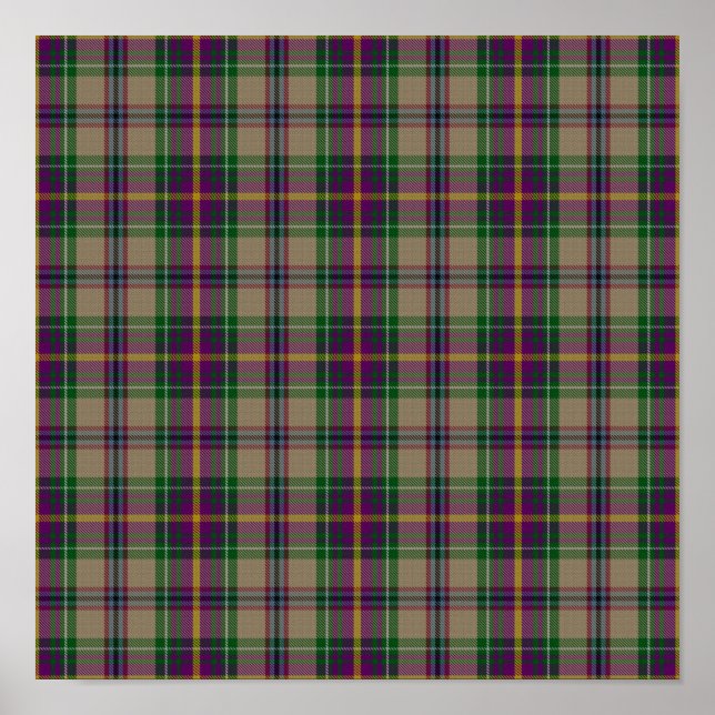 US-Staat Tartan - Oregon - Digitaler Download Poster (Vorne)