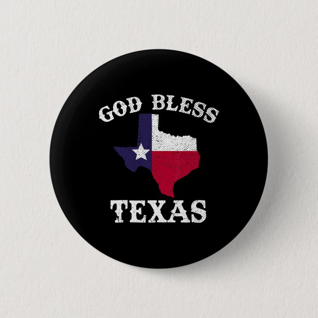 US-Staat Texas Flag Texan God Bless Texas Button (Vorderseite)