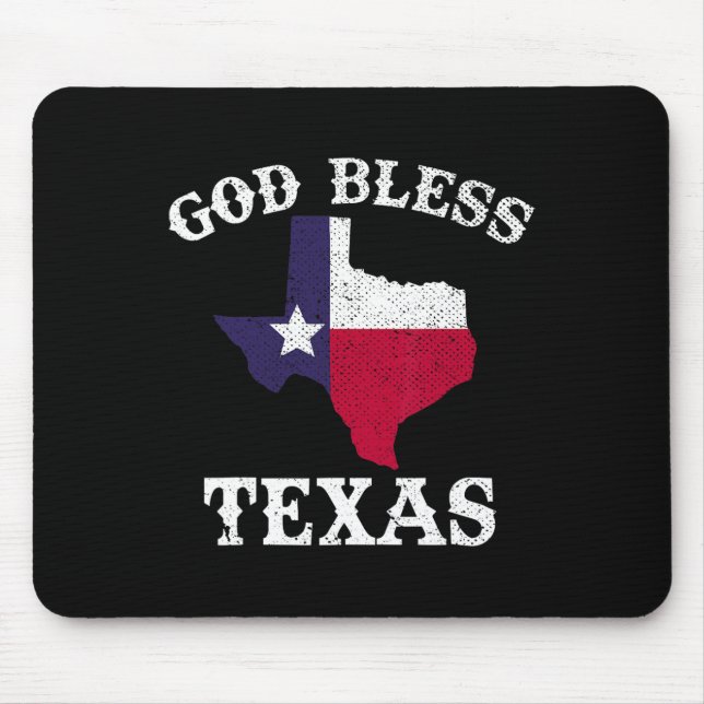 US-Staat Texas Flag Texan God Bless Texas Mousepad (Vorne)