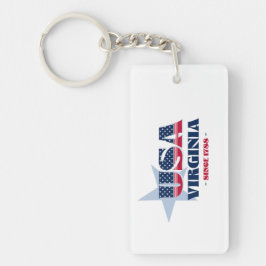 US-Staat Virginia Monogram Acrylic Schlüsselanhäng Schlüsselanhänger