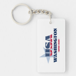 US-Staat Washington Monogram Acrylic Schlüsselanhä Schlüsselanhänger