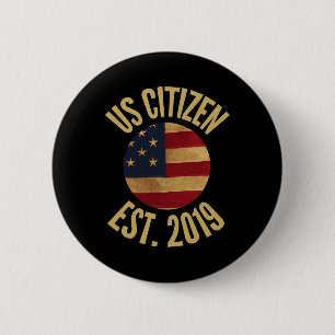 US-Staatsbürgerschaft 2019 Gif Amerikanische Flagg Button