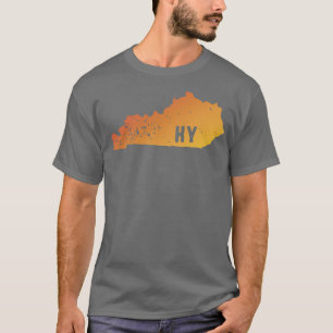 US Staatsstolz Briefmarke Karte Kentucky KY Briefe T-Shirt