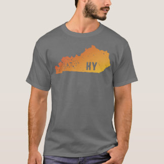 US Staatsstolz Briefmarke Karte Kentucky KY Briefe T-Shirt