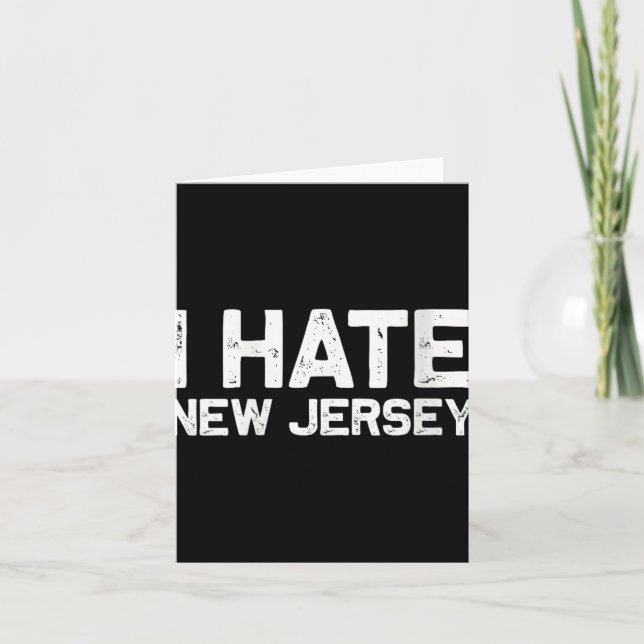 Us State Souvenir I Hate New Jersey V-neck  Karte (Vorderseite)