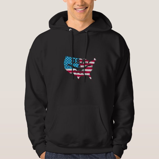 US Stolz auf das Land schwimmen Champion schnell S Hoodie (Vorderseite)
