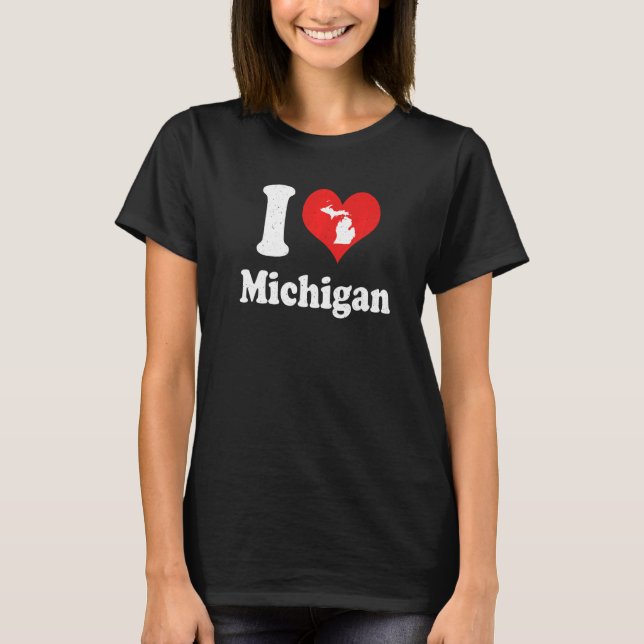 US Stolz Citizen America Liebe Staat I Heart Michi T-Shirt (Vorderseite)
