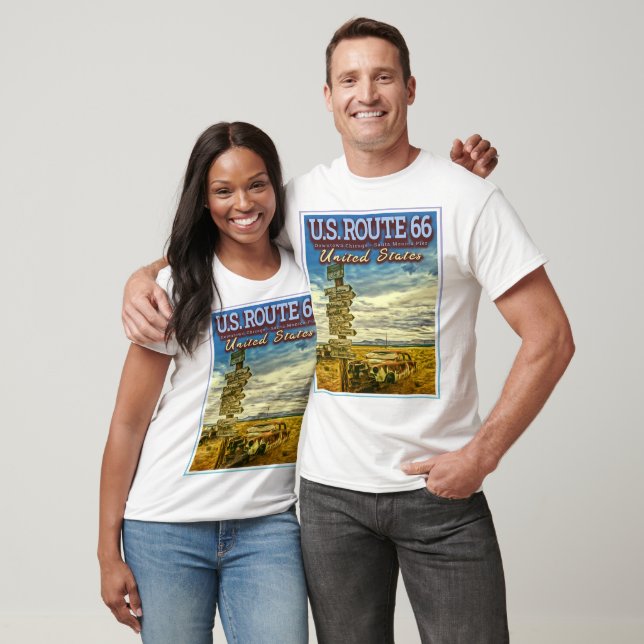 US-STRASSE 66 - DIE BEKANNTESTEN STRASSEN IN DEN U T-Shirt (Unisex)