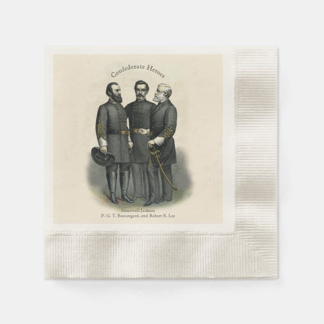 🎄 ✨ US-Südgenerals Zivile Kriegshelden Serviette (Vorderseite)