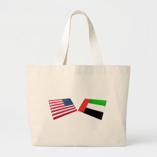 US u. Arabische Emirate-Flaggen Jumbo Stoffbeutel