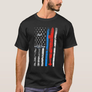 US-U-Boot Silent Service Veteran American Flag T-Shirt