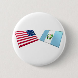 US- u. Guatemala-Flaggen Button