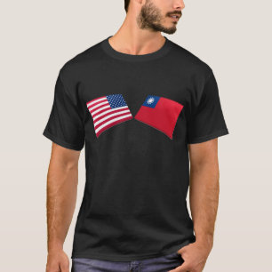 US- u. Taiwan-Flaggen T-Shirt